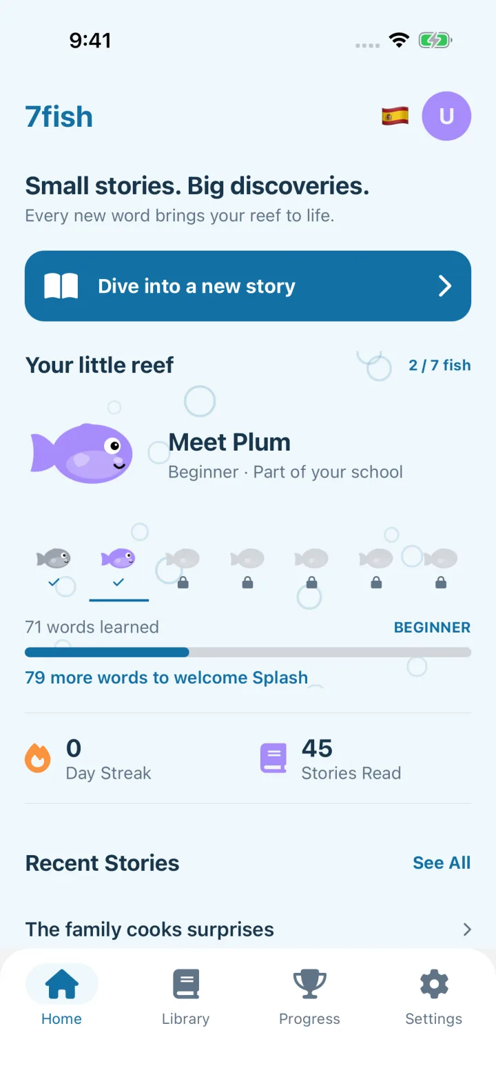 7fish home screen